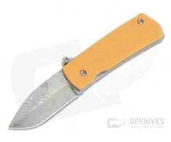 D Rocket Design Shamsher Orange Paper Micarta Damasteel Paw Claw Lever Release Auto
