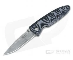 MCusta MC-1 Series Classic Wave Folder Blue Micarta Damascus Liner Lock 10D