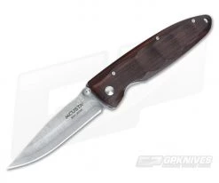 MCusta Basic Folder Rosewood & Damascus with Clip