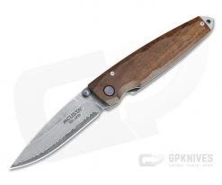 Mcusta Tsuchi San Mai VG10 Damascus Ironwood Liner Lock Folder 77DI