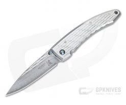 MCusta Nami Large Wave Texture San Mai Damascus VG10 Frame Lock Folder 0112D