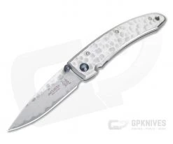 MCusta Tsuchi Small Hammered San Mai Damascus VG10 Frame Lock Folder 0113D