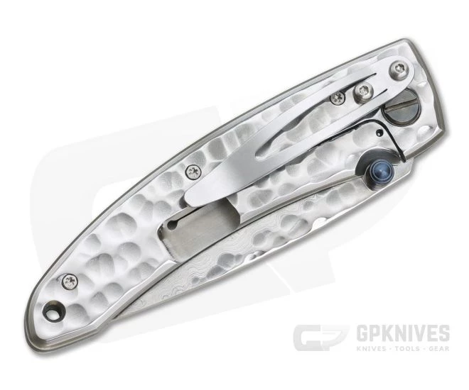 MCusta Tsuchi Small Hammered San Mai Damascus VG10 Frame Lock Folder 0113D - Image 2