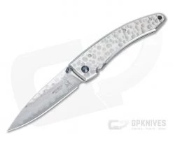 MCusta Tsuchi Large Hammered San Mai Damascus VG10 Frame Lock Folder 0114D