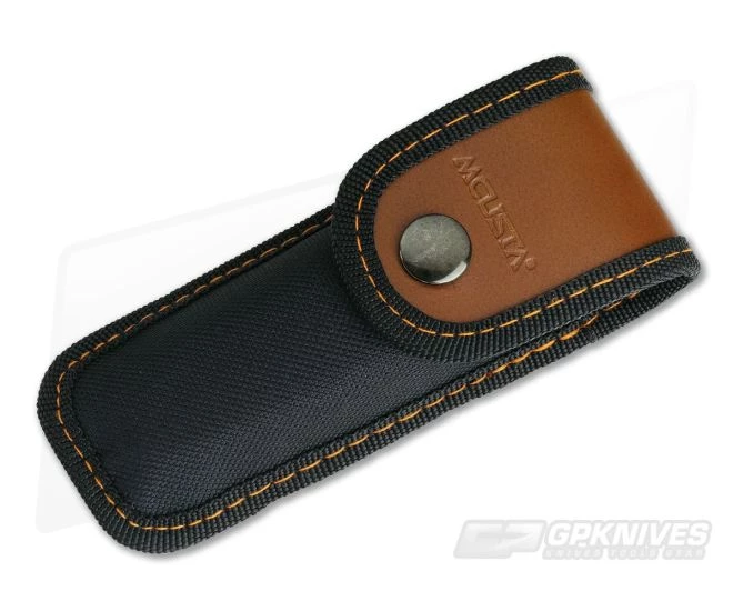 MCusta Nobunaga Oda Damascus Folder Black Micarta - Image 4