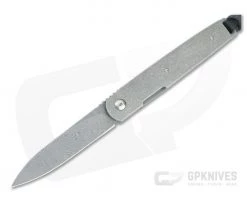 Boker Plus LRF Damascus Stonewashed Titanium Liner Lock Top Flipper 01BO174DAM