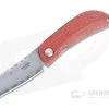 MCusta Petit San Mai Damascus Orange/Blue Jute Micarta Liner Lock Front Flipper 0213D