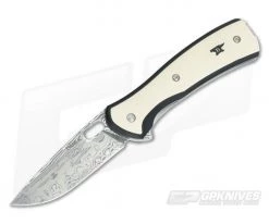 Buck 346 Ivory Vantage Legacy Limited Damasteel Flipper 0346IVSLE