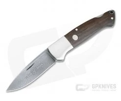 Boker Solingen Davis 150th Anniversary Steam Engine Damascus Chestnut Wood 115624DAM