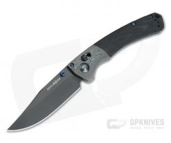 Benchmade HUNT Crooked River Gold Class DLC 20CV Damasteel Bolster Carbon Fiber 15080BK-191-386
