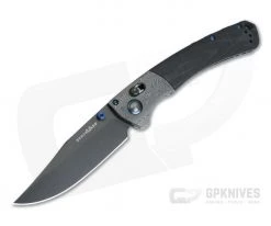 Benchmade HUNT Crooked River Gold Class DLC 20CV Damasteel Bolster Carbon Fiber 15080BK-191-399