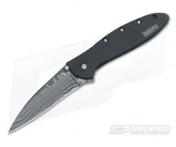 Kershaw Leek Damascus Assisted Flipper Black DLC 1660DAMCKT