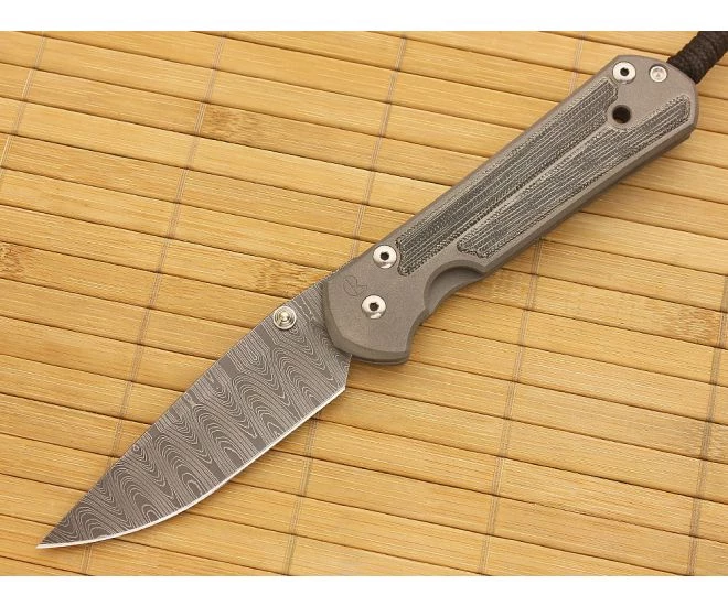 Chris Reeve Large Sebenza 21 Micarta Inlay Ladder Damascus