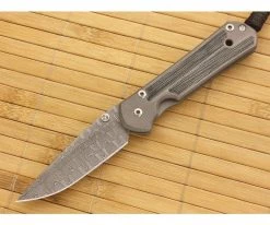 Chris Reeve Small Sebenza 21 Damascus with Micarta Inlay