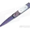 Jeff Chaffee Folding Dagger Pearl Blue Damascus