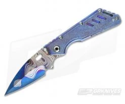 Mick Strider Custom XL San Mai Damascus Textured Ti