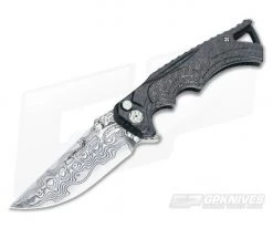 Brian Tighe 4" Custom Tighe Fighter Prototype Carbon Fiber Damasteel San Mai