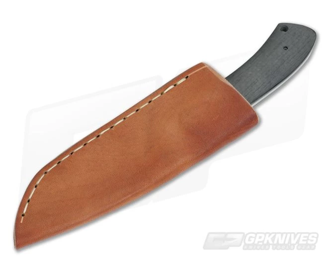 Aaron Frederick Custom Fixed Blade with Damascus Bolster and Carbon Fiber - Image 2