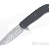 Burger Custom Atlas Plus Carbon Fiber Damasteel Flipper