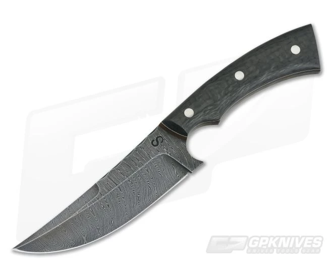 Olamic Cutlery Nero Carbon Fiber HCVD Damascus Persian