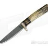 Burr Oak Custom Neck Knife Tight Twist Damascus Mokume Ebony Amber & Stag