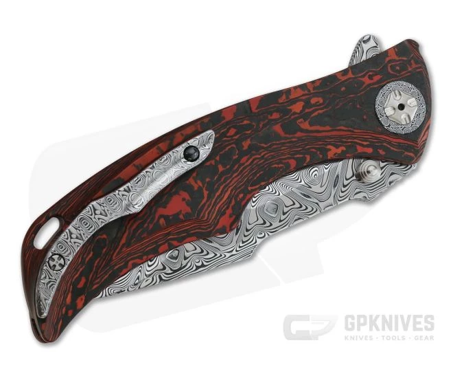 Brian Tighe Custom Tighe Down Damasteel Integral Mars Valley FatCarbon Carbon Fiber Flipper 4308 - Image 2