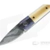 Chad Nell Custom Trico Tiger Tail Damascus Black Timascus Westinghouse Micarta Liner Lock Front Flipper