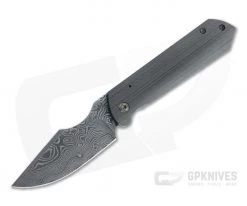 Maverick Custom Knives Frame Lock Front Flipper Harpoon Clip Damascus Crosscut Carbon Fiber Folder 4481