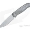 Burger Custom Atlas SFL Drop Point Satin M390 Damasteel Gray Frame Lock Front Flipper 4568