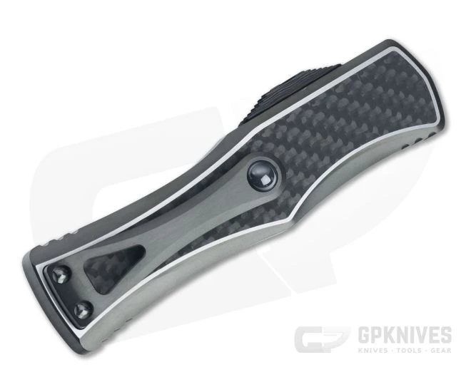 Marfione Custom Hera Double Edge Hot Blued Mosaic Damascus Carbon Fiber Titanium OTF Automatic 4585 - Image 2