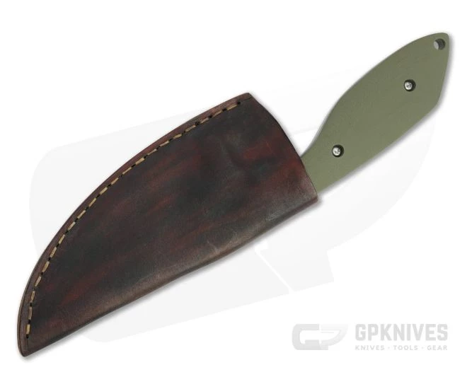 Trash Panda Knives Panda-1 Stonewashed CPM-3V Green G10 Fixed Blade Knife 4659 - Image 2