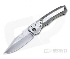 Heretic Custom Wraith Auto Vegas Forge Damascus Bowie Pearl and Fat Carbon Automatic 4725