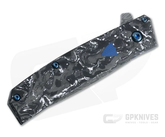 Benchmade 601-211 Tengu Oeser Bifrost Damasteel Marbled Carbon Fiber Gold Class Liner Lock Flipper - Image 2