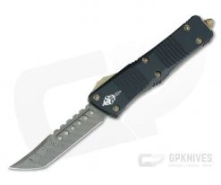 Microtech Troodon Hellhound Damascus Signature Series Bronze Hardware 619-16