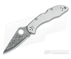 Spyderco Delica 4 Titanium & Damascus C11TIPD