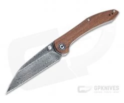 CIVIVI x Mallery Hadros Wharncliffe Black Damascus Cuibourtia Wood Liner Lock Folder C20004-DS1