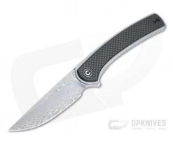 CIVIVI Asticus C2002DS1 Carbon Fiber Damascus Liner Lock Flipper