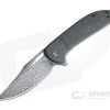 CIVIVI Ortis Black Hand Rubbed Damascus Clip Point Carbon Fiber Liner Lock Flipper C2013DS-1