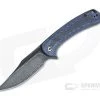 CIVIVI Dogma Blue G10 Carbon Fiber Black Hand Rubbed Damascus Liner Lock Flipper C2014DS-2