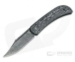 CIVIVI Appalachian Drifter C2015DS-1 Gray Rose Carbon Fiber G10 Damascus Slip Joint Flipper