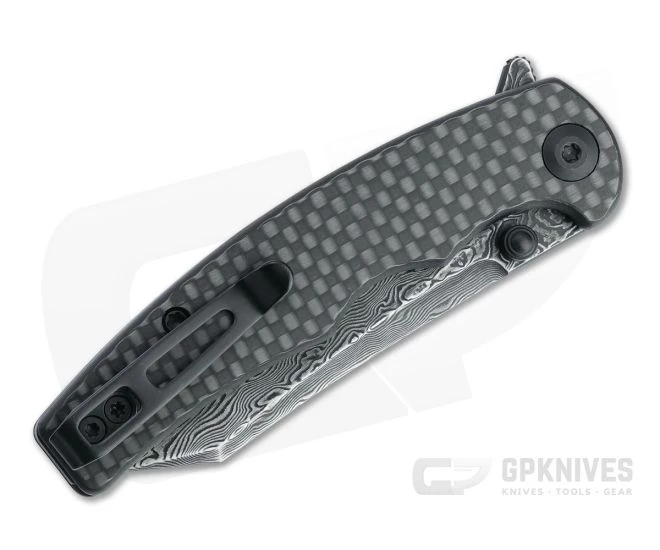 CIVIVI x Kaila Cumings P87 Folder Black Damascus Carbon Fiber/G10 Folding Knife C21043-DS1 - Image 2