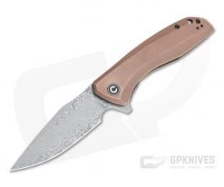 CIVIVI Baklash Damascus Stonewashed Copper Liner Lock Flipper C801DS-2