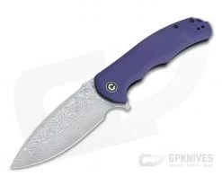 CIVIVI Praxis C803DS-2 Purple G10 Damascus Liner Lock Flipper
