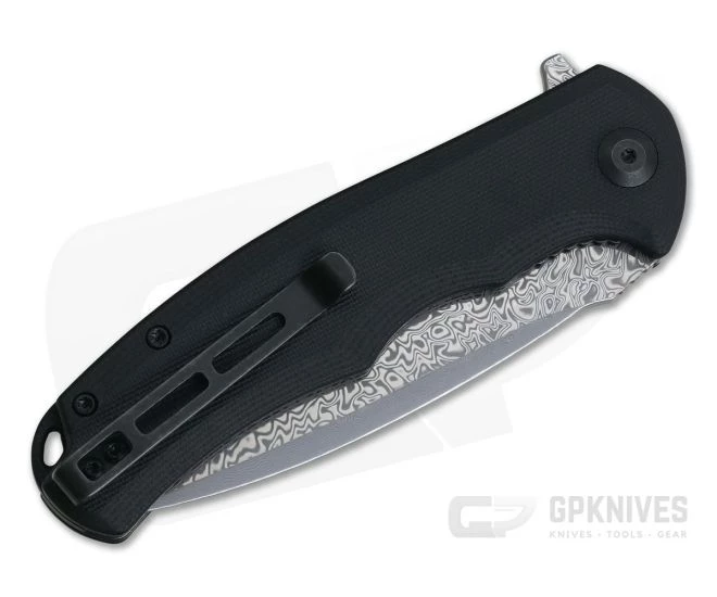 CIVIVI Praxis C803DS Black G10 Damascus Liner Lock Flipper - Image 2