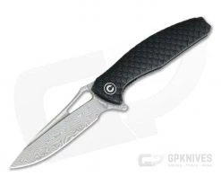 CIVIVI Wyvern C902DS Black FRN Damascus Liner Lock Flipper