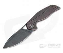 CIVIVI Anthropos Isham Black Stonewashed Copper Damascus Liner Lock Flipper C903DS-3