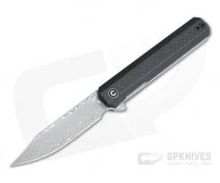 CIVIVI Chronic Damascus Carbon Fiber and Black G10 Liner Lock Flipper C917DS