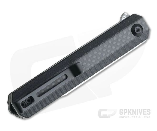 CIVIVI Chronic Damascus Carbon Fiber and Black G10 Liner Lock Flipper C917DS - Image 2