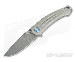 MKM Mikita Burnley Arvenis Vinland Damasteel Inlaid Titanium Frame Lock Flipper FX01-D