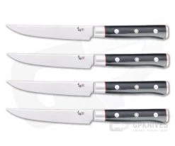Mcusta Zanmai Classic Pro Steak VG10/Damascus Black Pakkawood 4-Piece Set of Kitchen Knives HFB-8020D